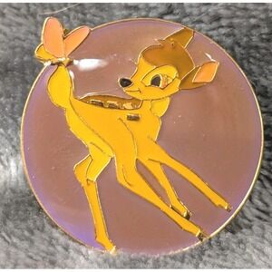 Disney‎ Pin Bambi with Butterfly 1928–1998 Anniversary Series Circle © Disney
